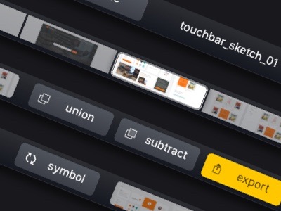 How the Touch Bar could use text labels in Sketch