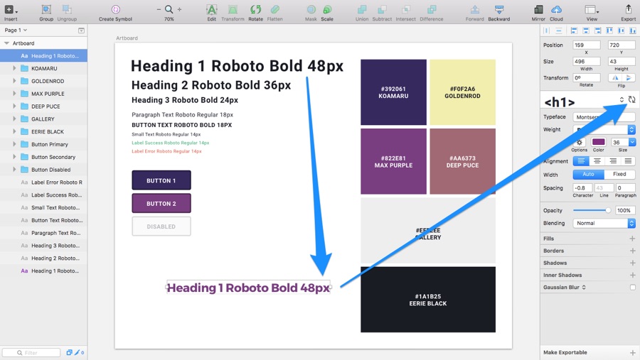 Making Document-Wide Changes to Shared Styles in Sketch