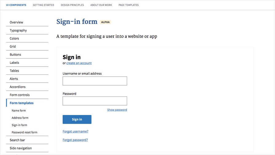 US Government form templates