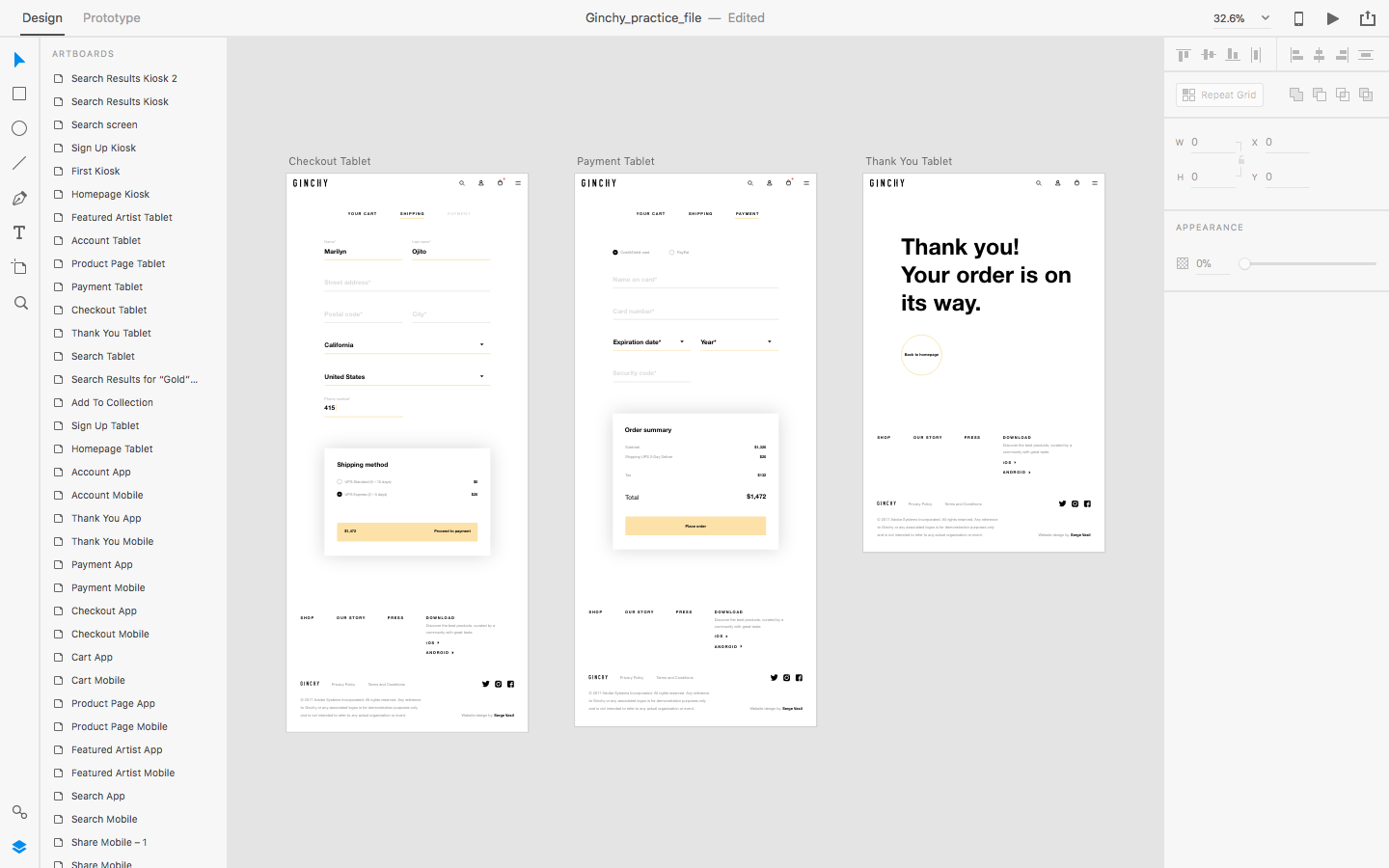 High-fidelity prototyping with Adobe XD